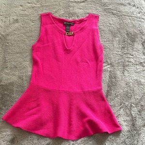 Inc pink flutter top